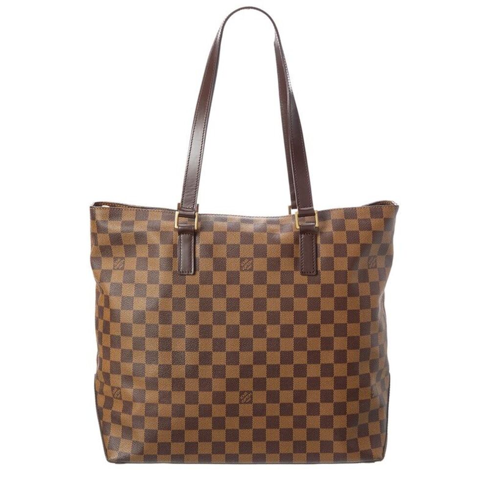 Louis Vuitton Brown Damier Ebene Canvas Cabas Mezzo (Authentic Pre-Loved)